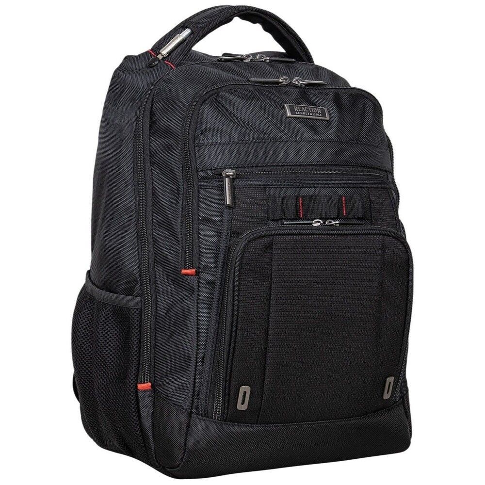 Kenneth Cole Reaction Black Backpack with Red Accents, travel bag